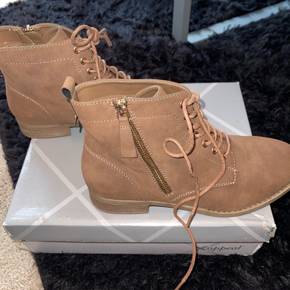 Brown Combat Boots - Picture 2 of 9